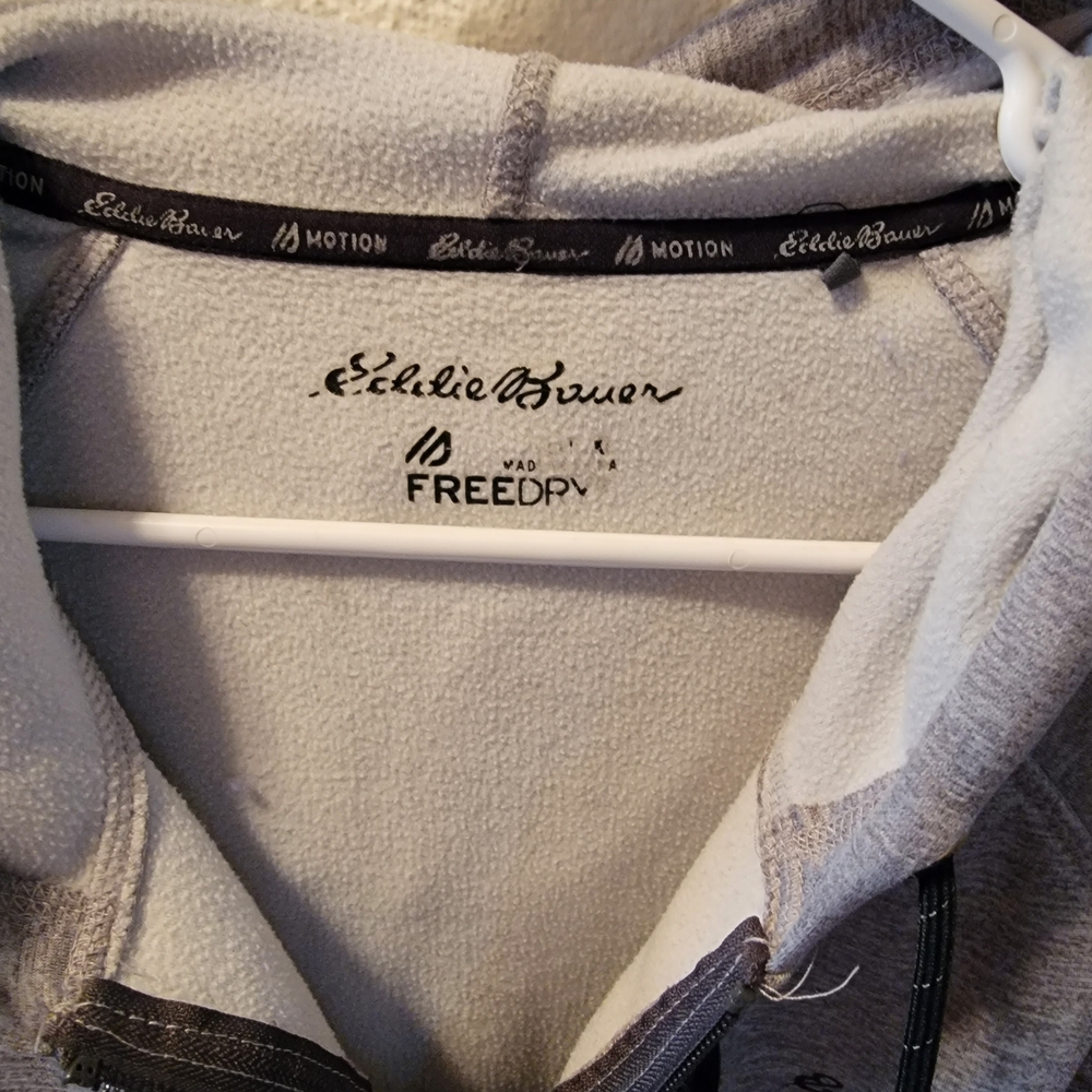 Eddie Bauer Heather Gray Fleece-Lined Hoodie - Picture 3 of 4